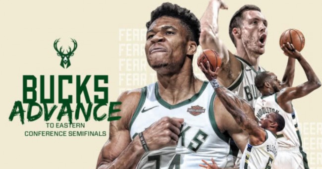 雄鹿击败魔术，字母哥全面发挥。